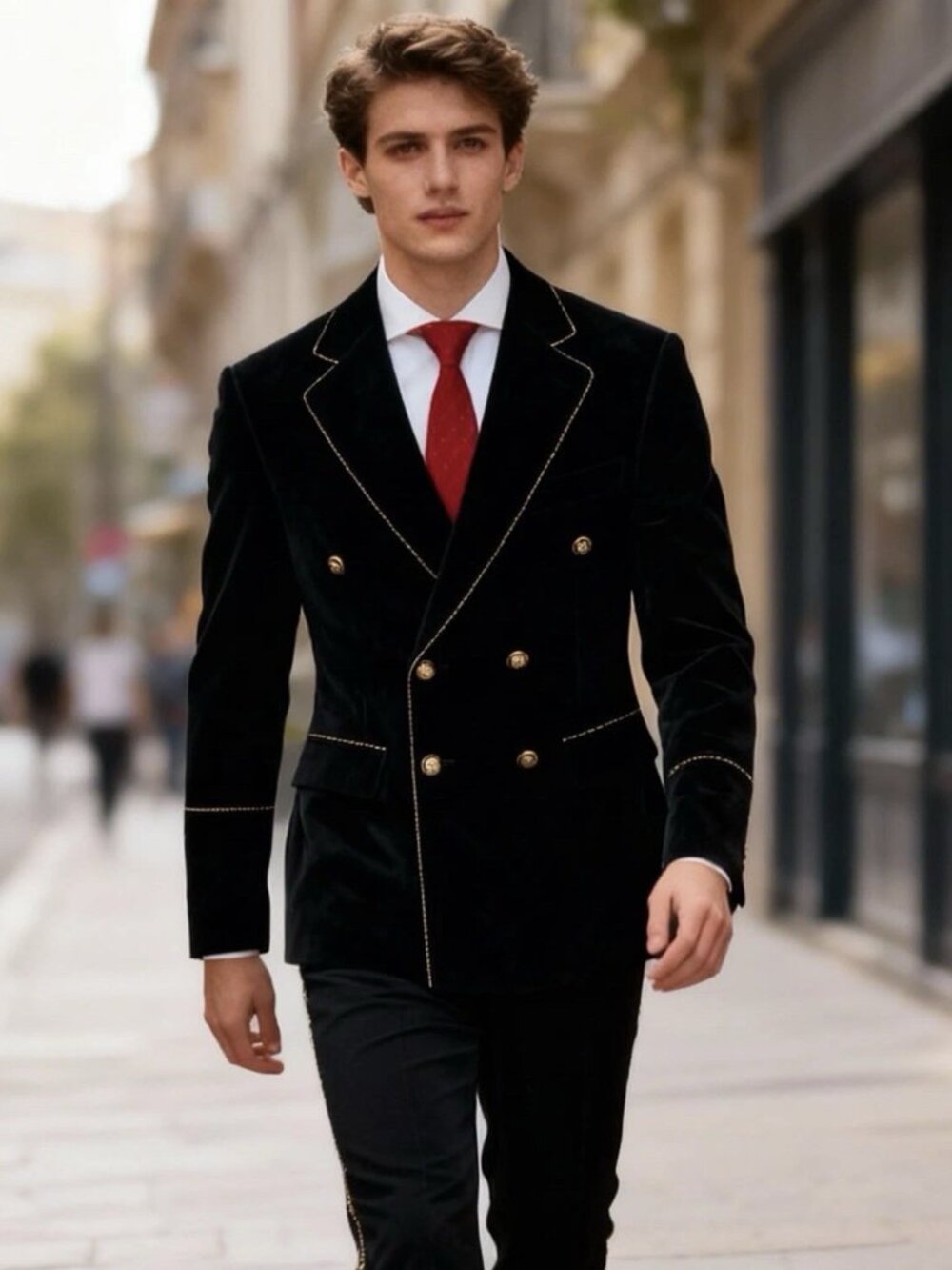 Men Black Smoking Jacket Designer Elegant Luxury Party Wear Wedding Blazer Coats